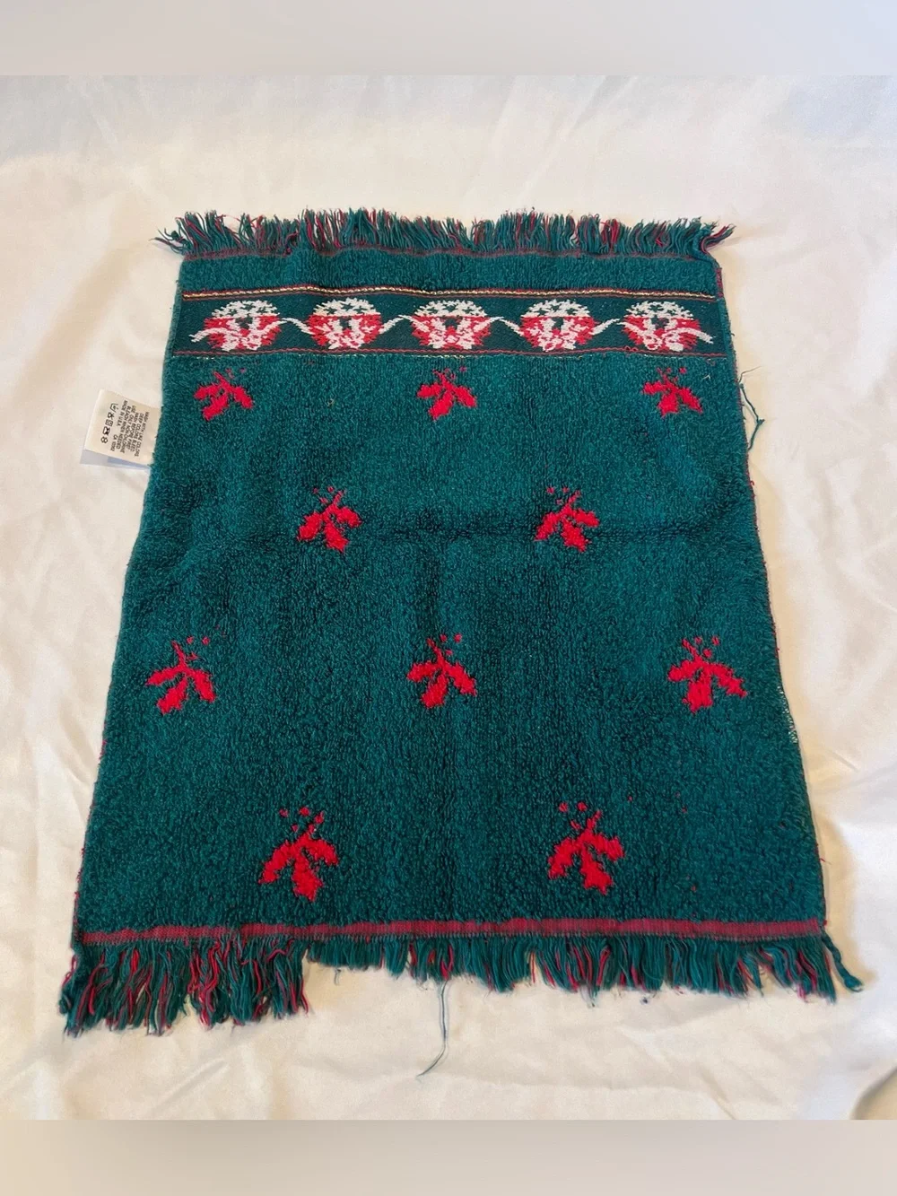Vintage Fieldcrest Christmas Guest Towel Made in USA